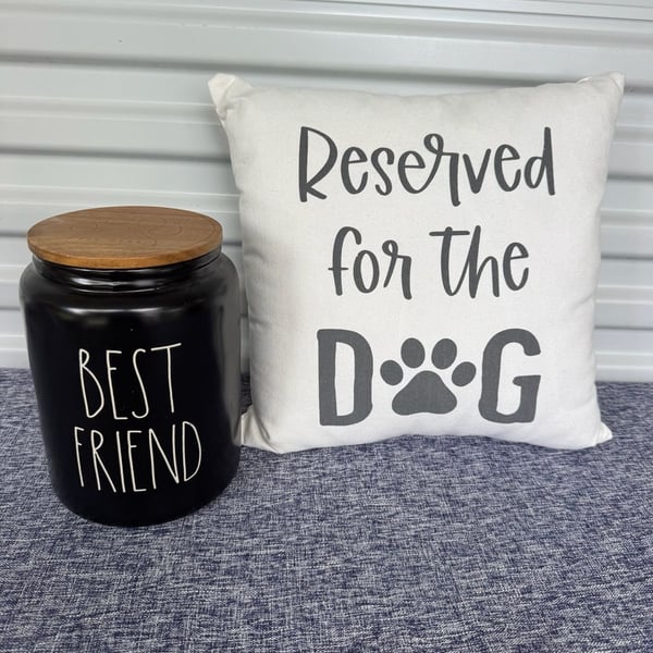 Rae Dunn Best Friend canister & decor pillow