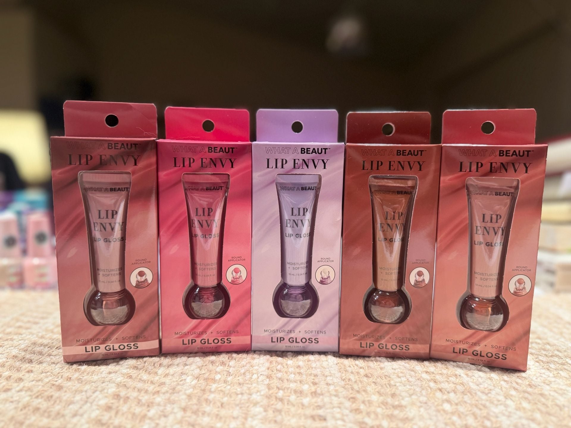 What A Beaut Lip Envy Lip Gloss -- Set of 5 New! 1