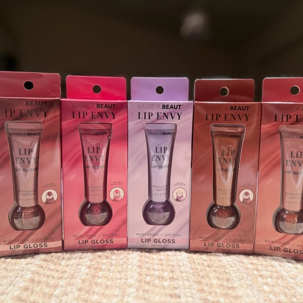 What A Beaut Lip Envy Lip Gloss -- Set of 5 New!
