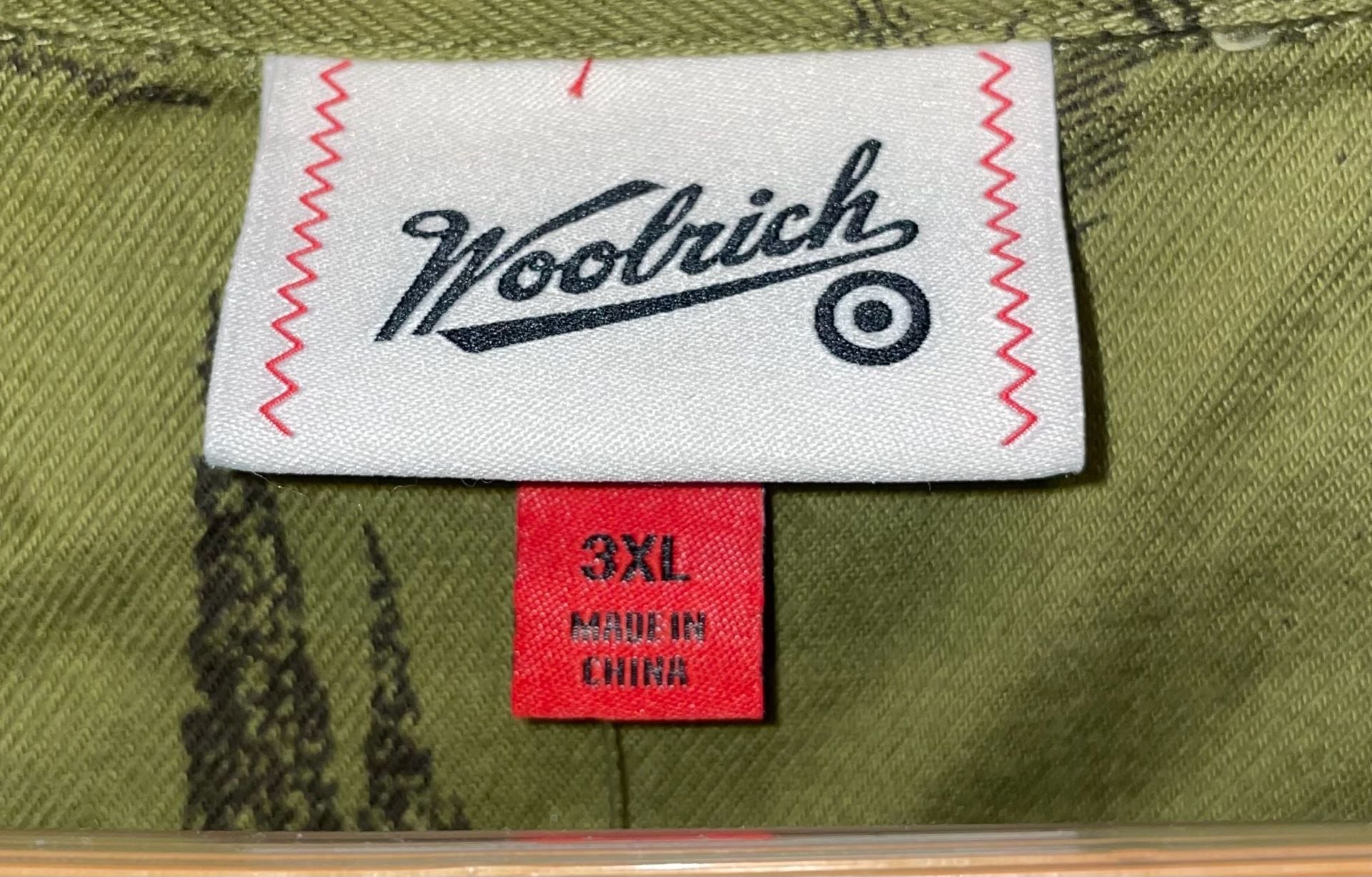 Woolrich 3XL Olive Scenic Cabin Print Button Up Shirt Gorpcore Outdoors 6