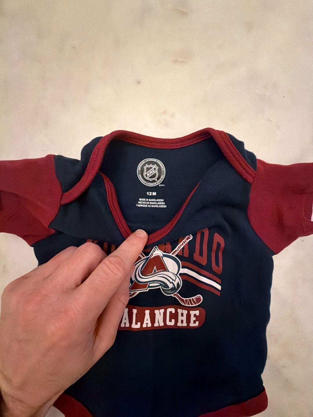 NHL Colorado Avalanche baby onesie Size 12Ma 3