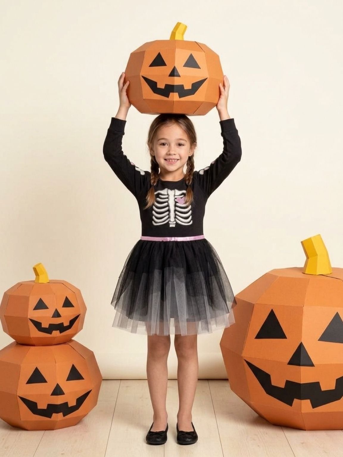 Zunies Skeleton Tutu Dress Black Halloween 4
