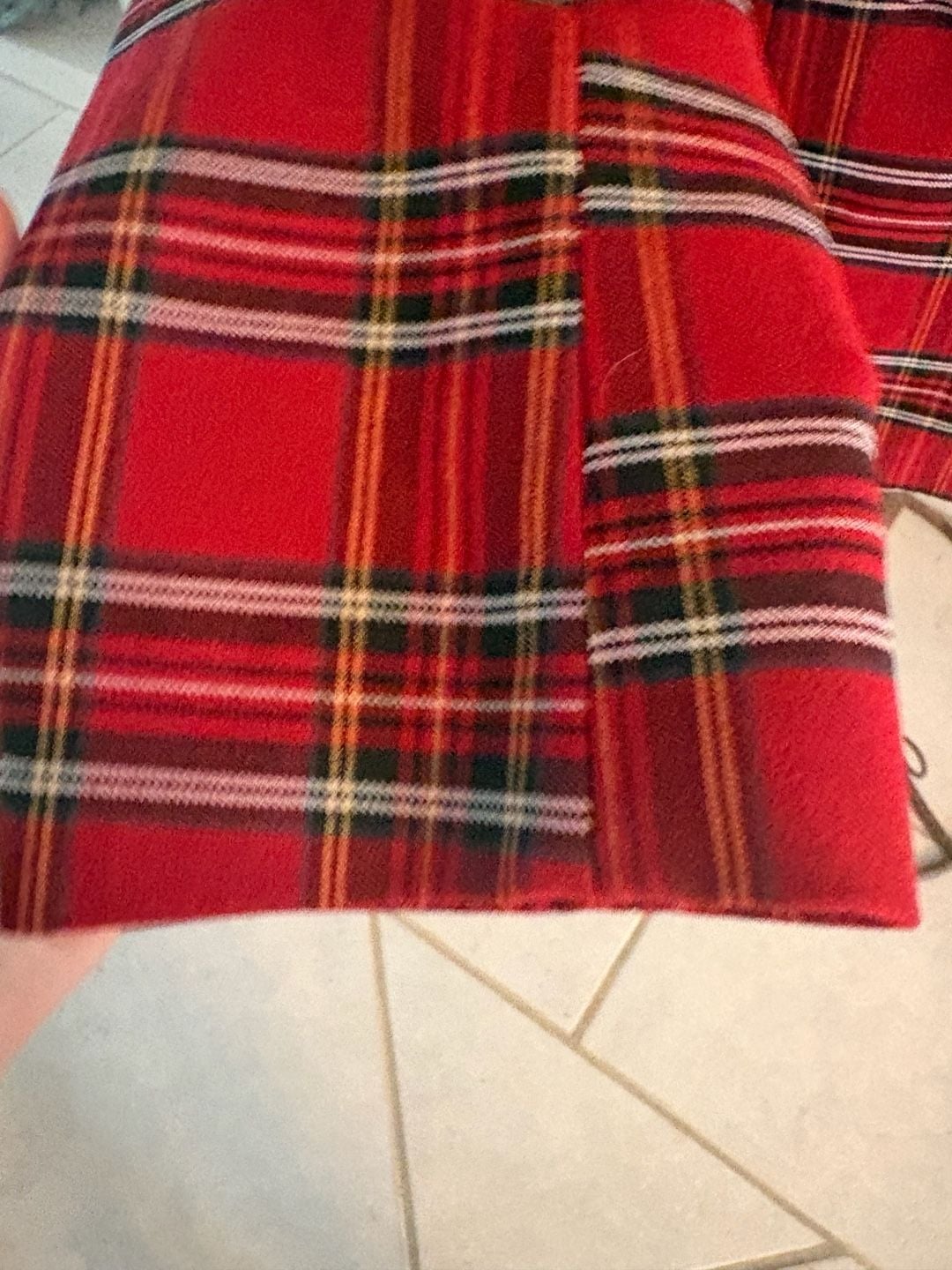 Anne Klein Plaid Blazer Size L Red Tartan Single Button Jacket 5