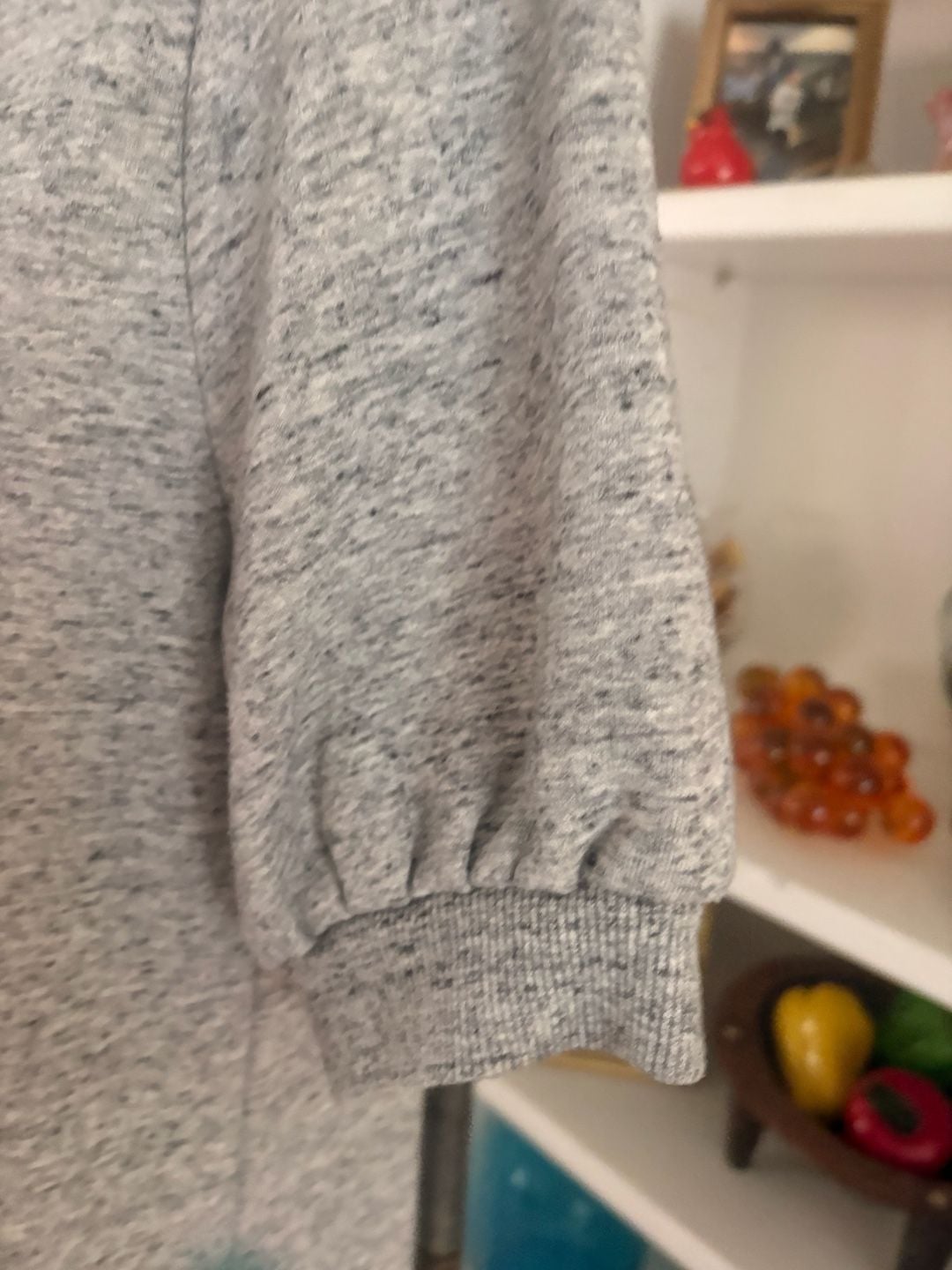Free Assembly Puff Sleeve Dress Size XS Heather Gray Knit Short Sleeve 5