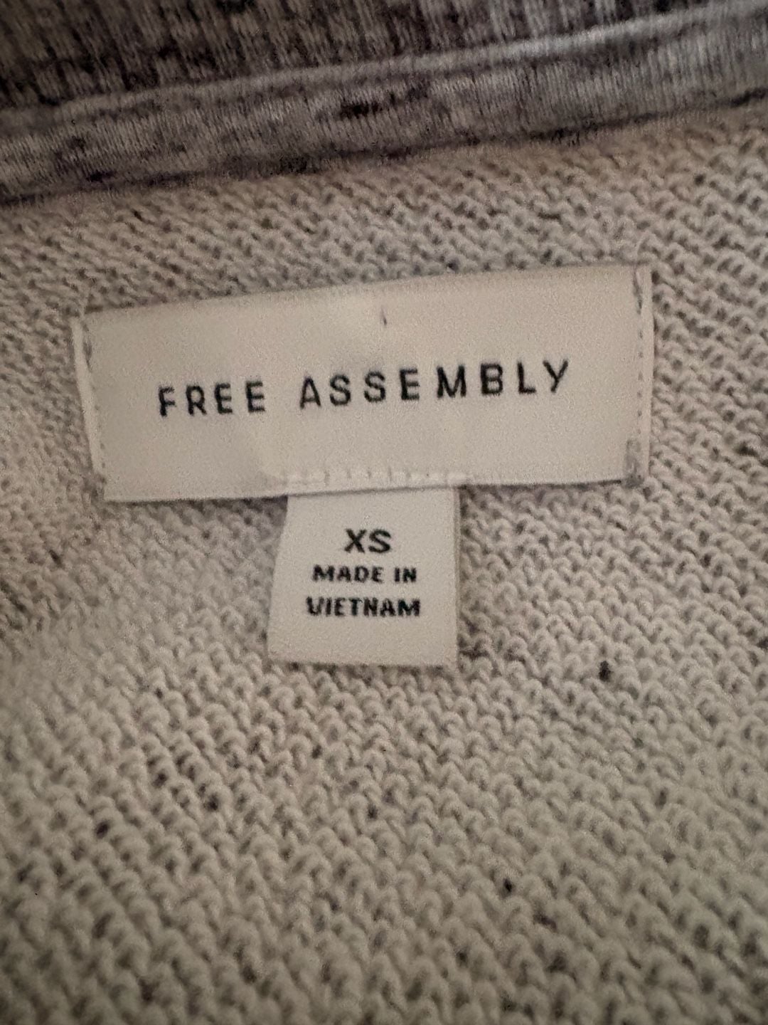 Free Assembly Puff Sleeve Dress Size XS Heather Gray Knit Short Sleeve 8