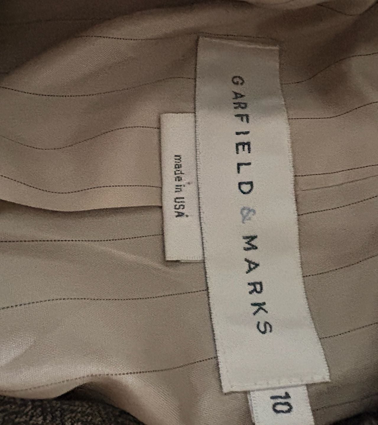 Garfield & Marks Blazer Size 10 Brown Herringbone Wool Jacket Career 8