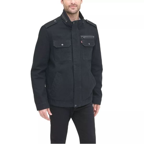 Levi's Cotton Military Jacket Size XXL Black New With Tags