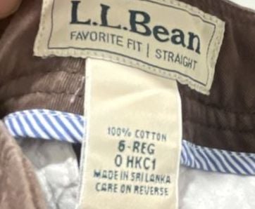 L.L. Bean Favorite Fit Straight Pants Size 6-Reg Brown 3