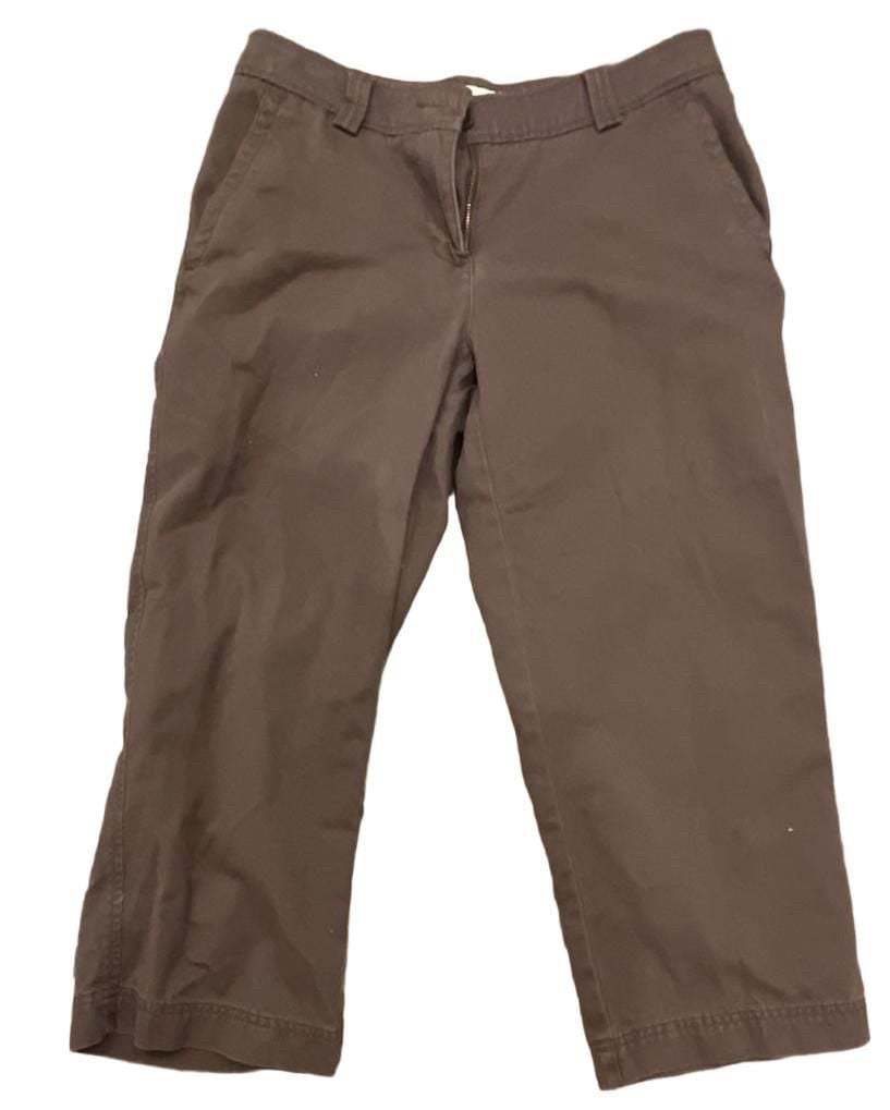 L.L. Bean Favorite Fit Straight Pants Size 6-Reg Brown 5