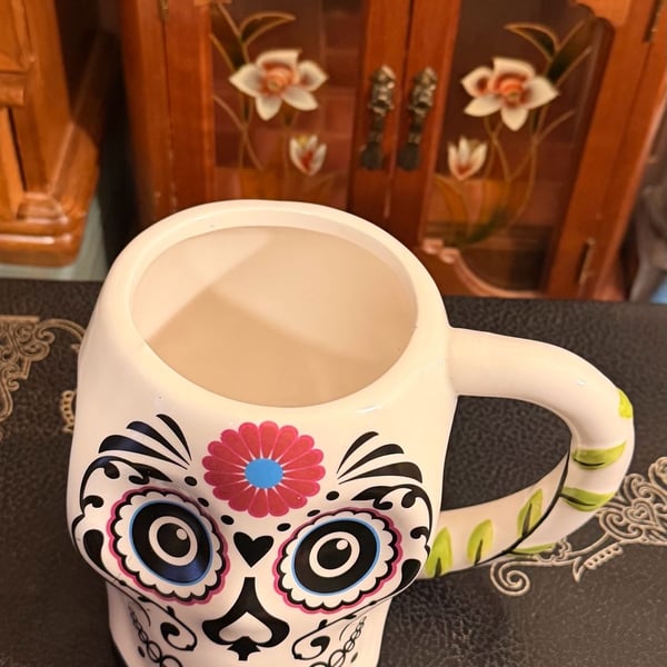 Boston Warehouse Sugar Skull Mug