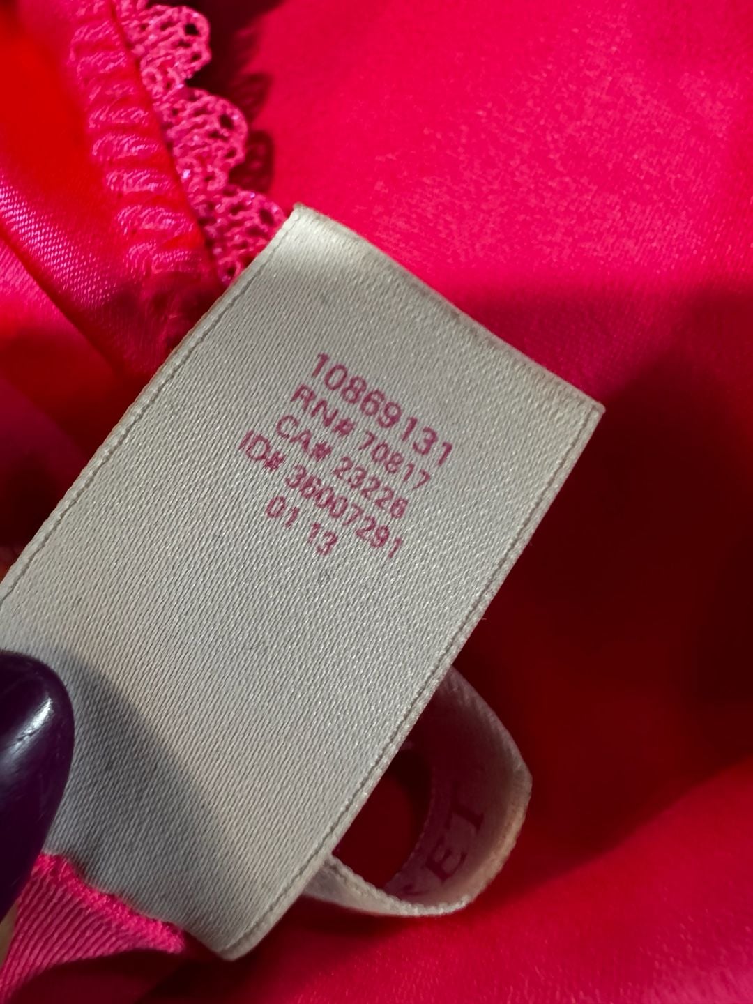 Victoria's Secret Slip Dress Size S Hot Pink Satin Lace Trim Chemise 6