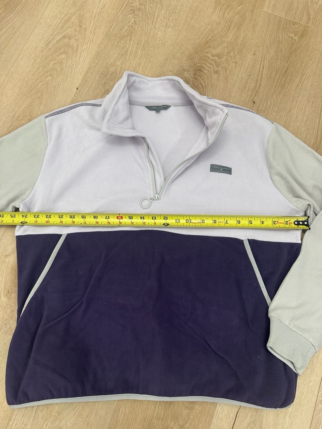 Simply Southern Color Block 1/2 Zip Fleece Size L Pullover 6