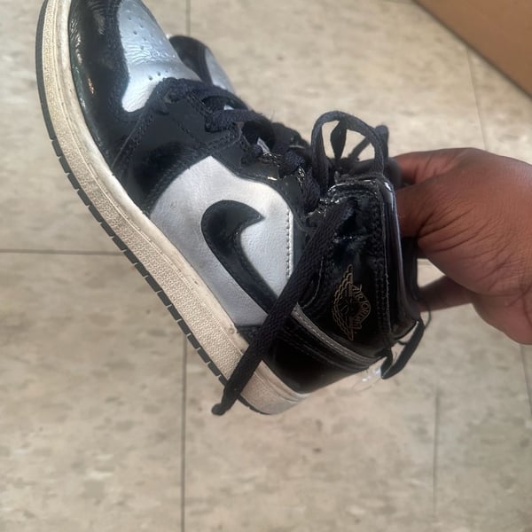 Jordan Air Jordan 1 Mid SE Size 1.5Y Black Metallic Silver FZ3937-001
