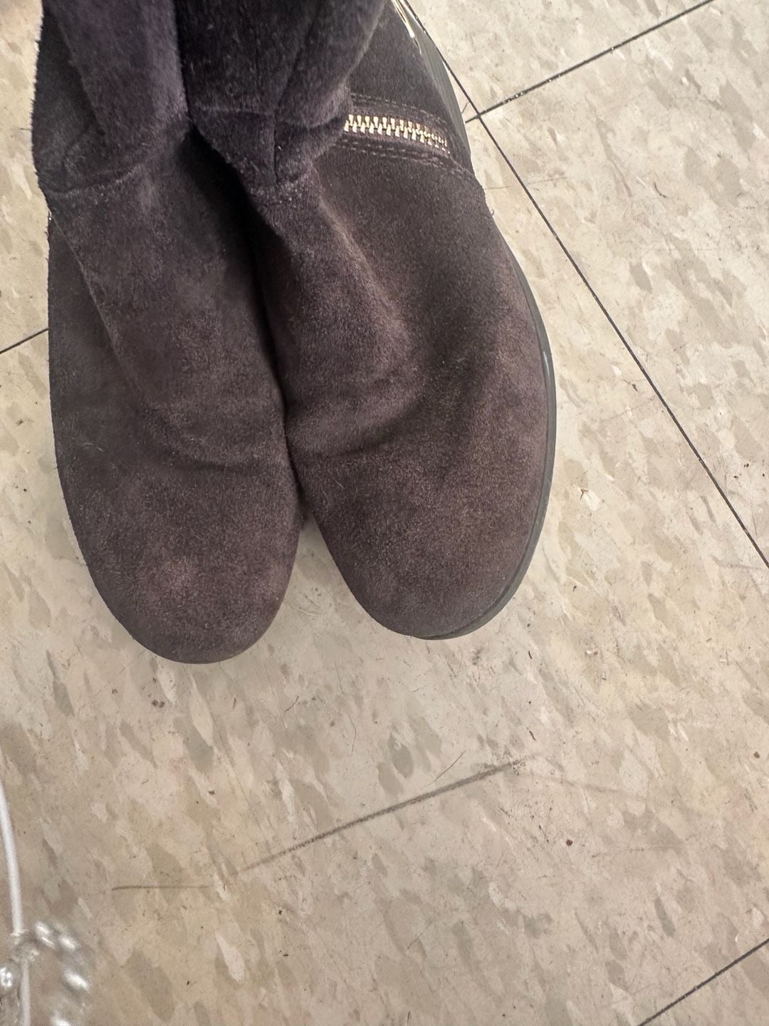 Michael Kors Finley Makysa Logo Boots Size 1 Brown Suede 8