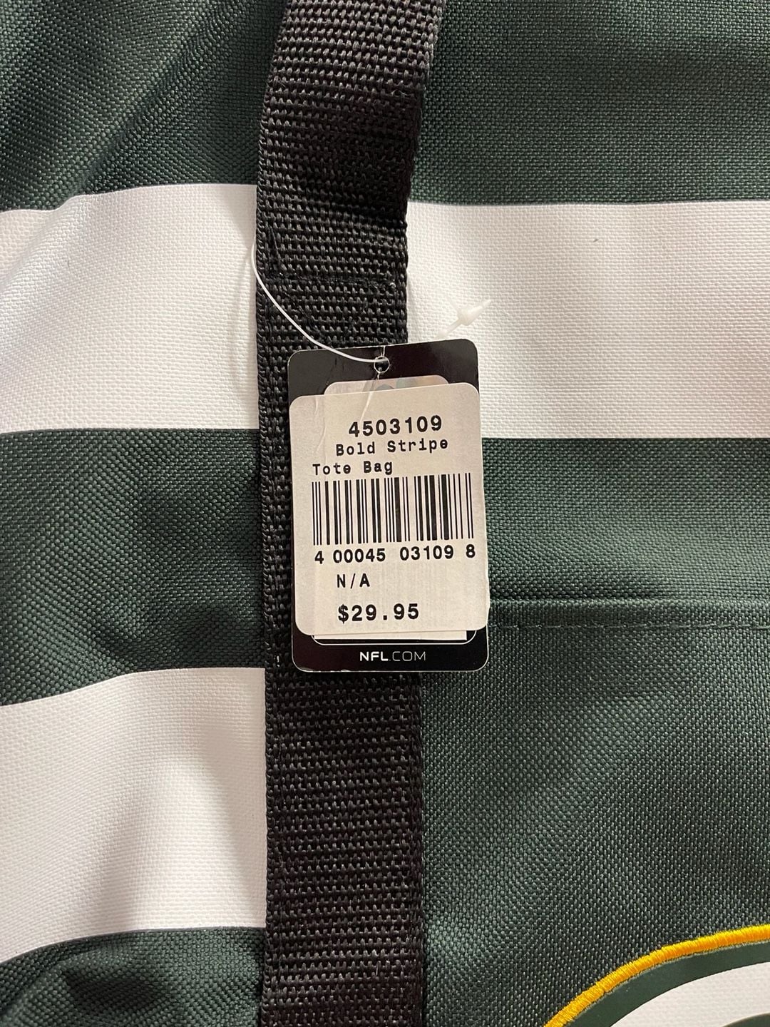 NFL Green Bay Packers Bold Stripe Tote Bag 4