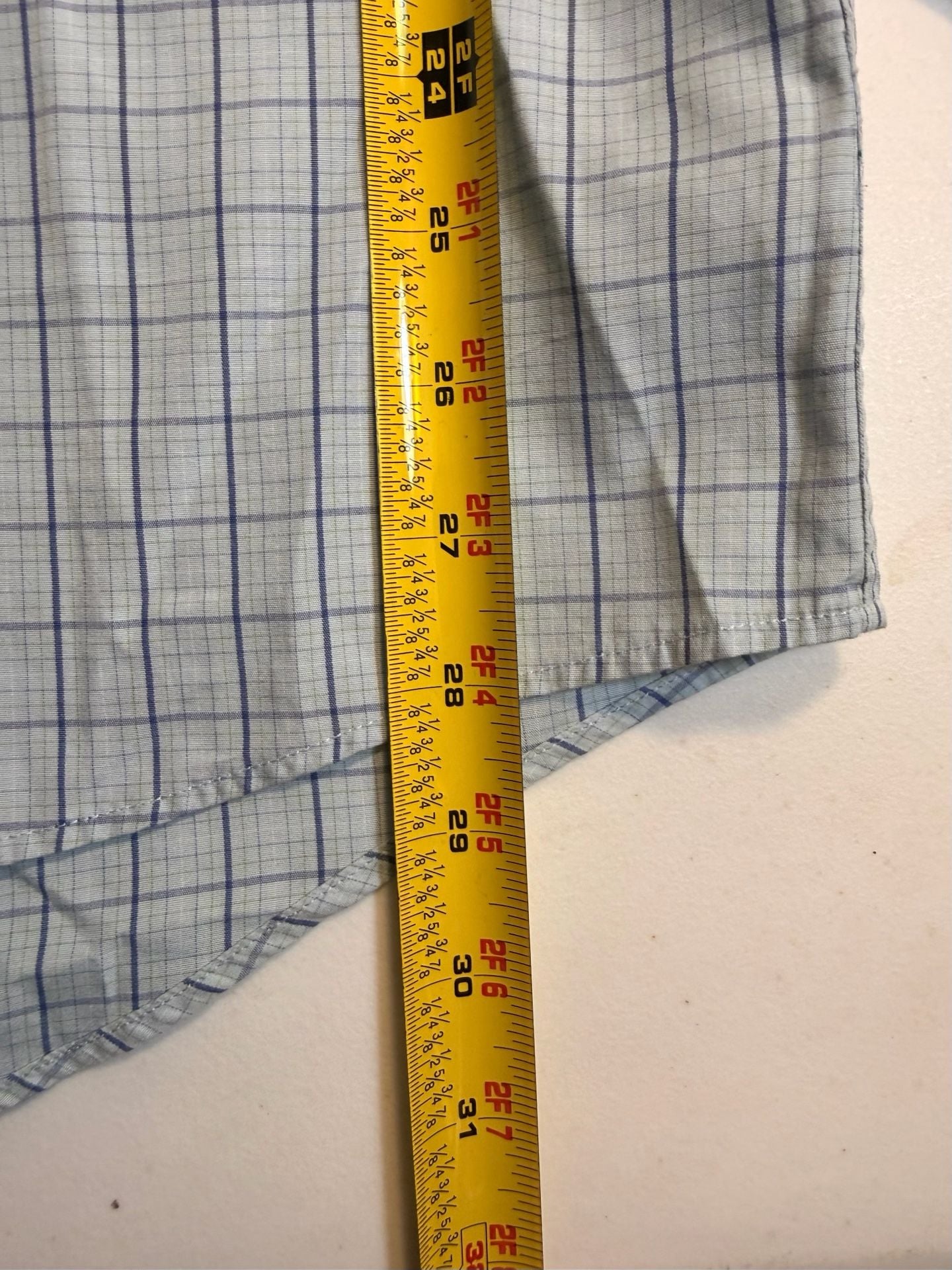 Lacoste Button Down Shirt Size 42 Blue Plaid Cotton 8