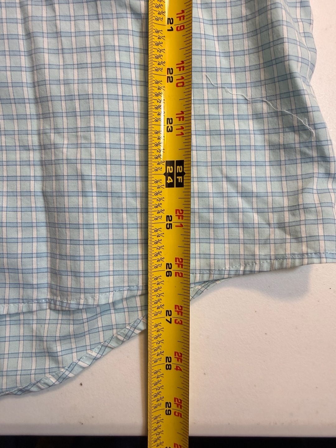 Lacoste Long Sleeve Button Down Shirt Size 44 Blue Plaid 7