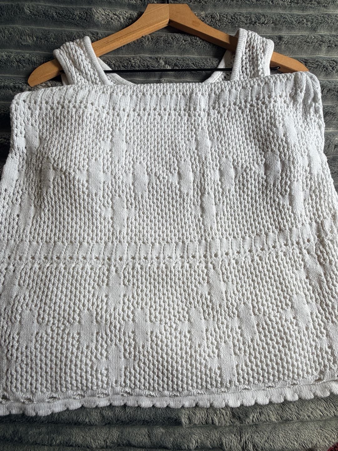 Sundance Sleeveless Crochet Mini Dress Size L White Cotton Resortwear Boho 5