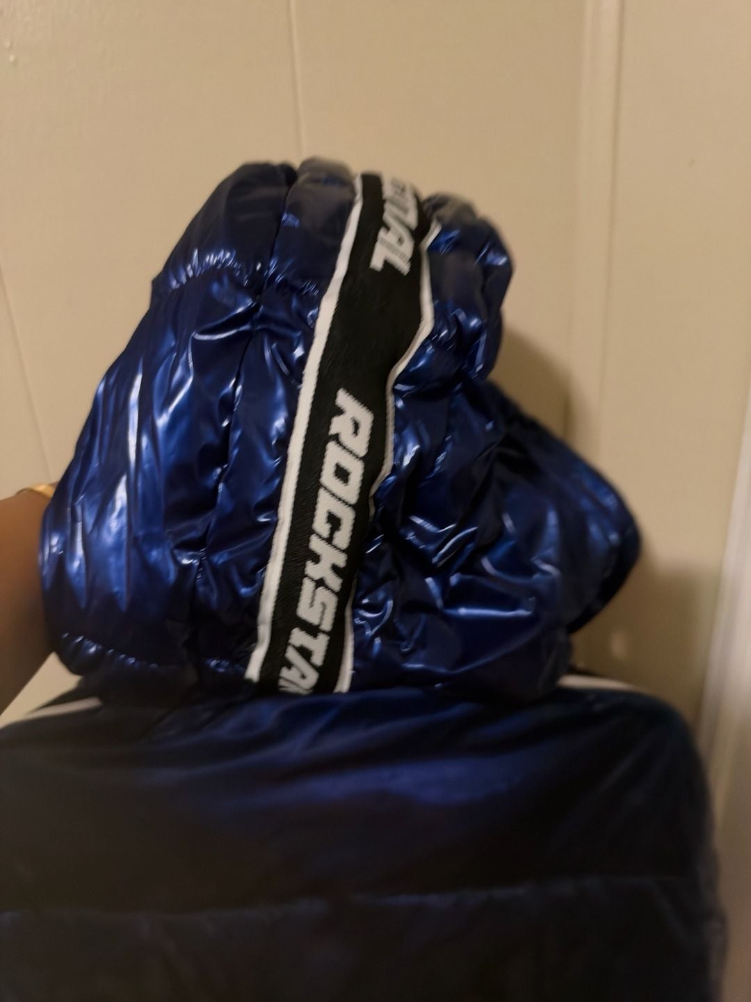 Rockstar Original Metallic Royal Blue Puffer Jacket Size 2XL 7
