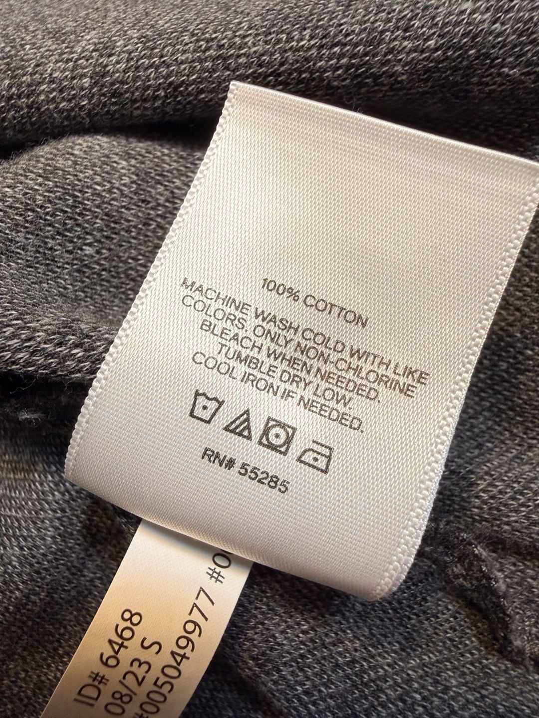 NWT Express Long Sleeve Polo Size S Gray Herringbone Cotton 5