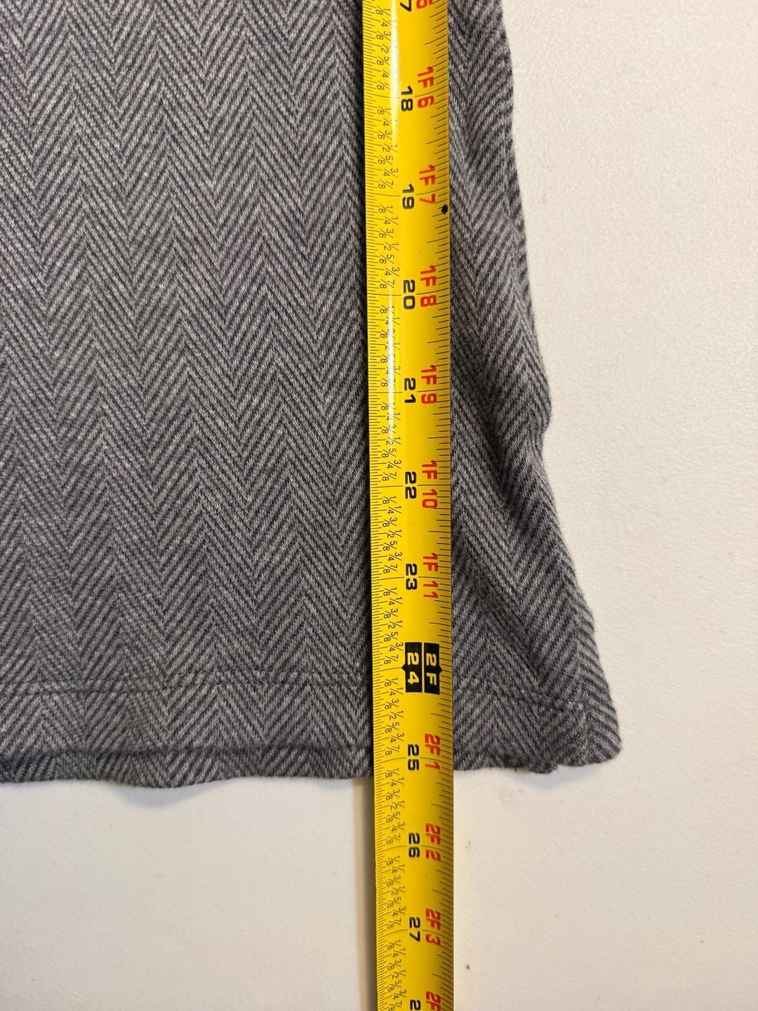 NWT Express Long Sleeve Polo Size S Gray Herringbone Cotton 7