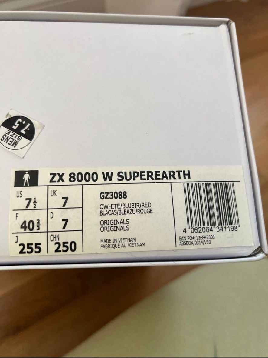 Adidas ZX 8000 W Super Earth Size 7.5 Multi-Color 8