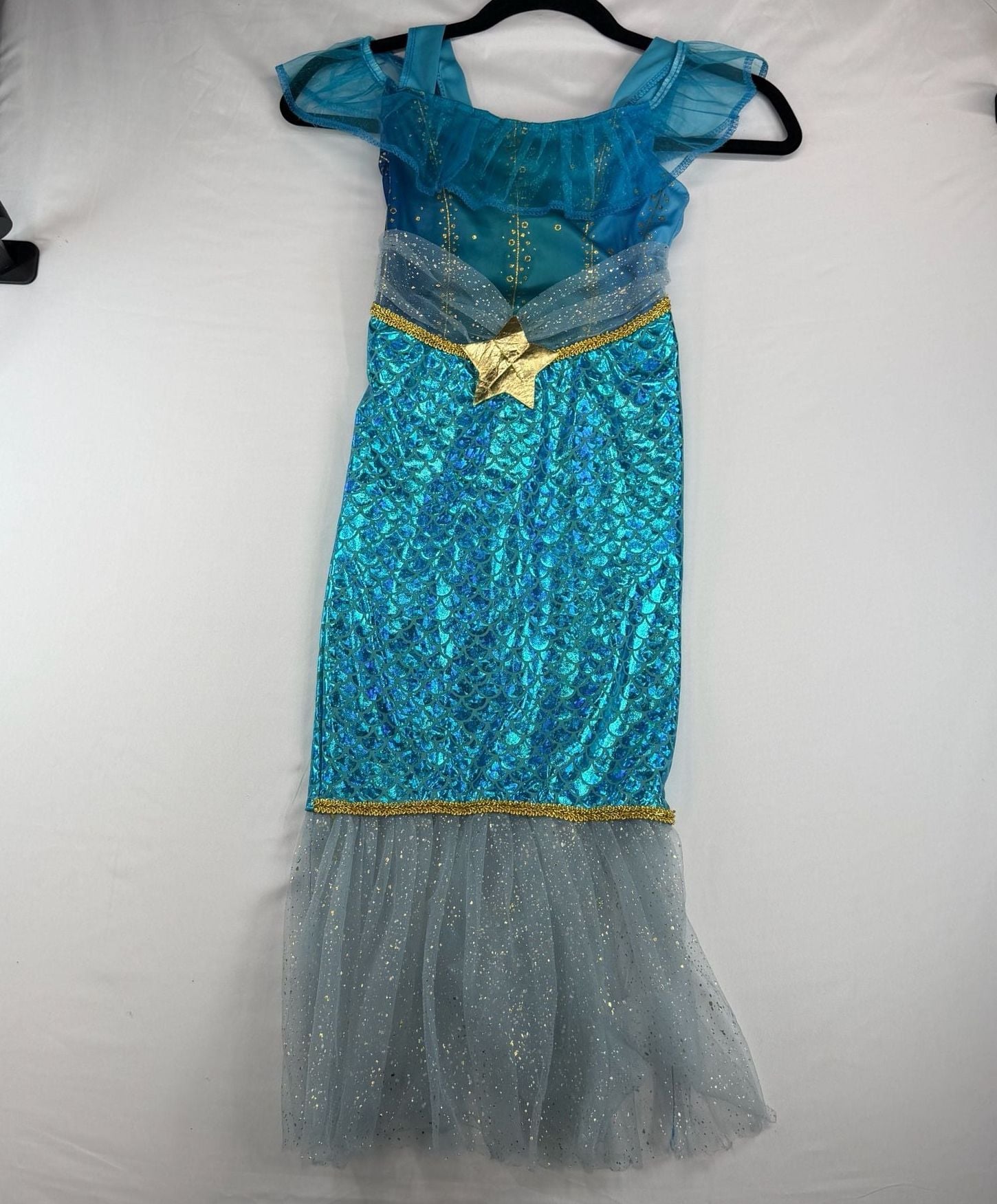 Target Hyde & Eek Mermaid Costume Girls S Blue Gold Glitter Halloween Dress 2