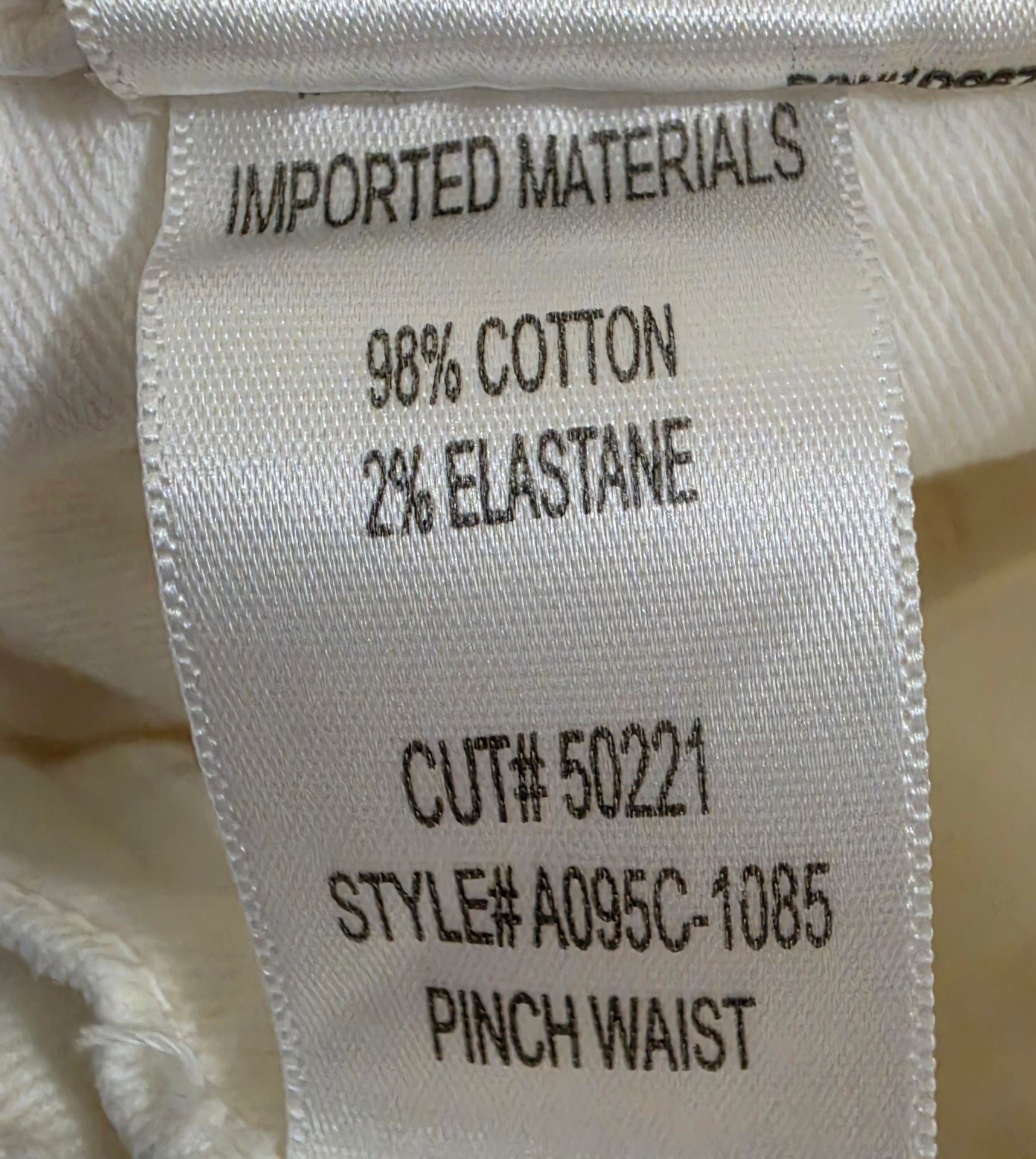 Agolde Straight Leg Jeans Size 31 White Cotton 7