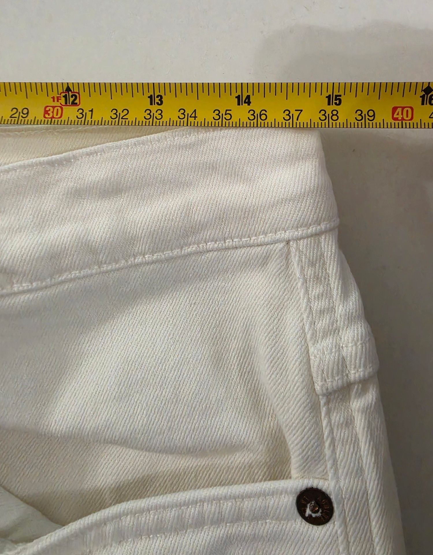 Agolde Straight Leg Jeans Size 31 White Cotton 8