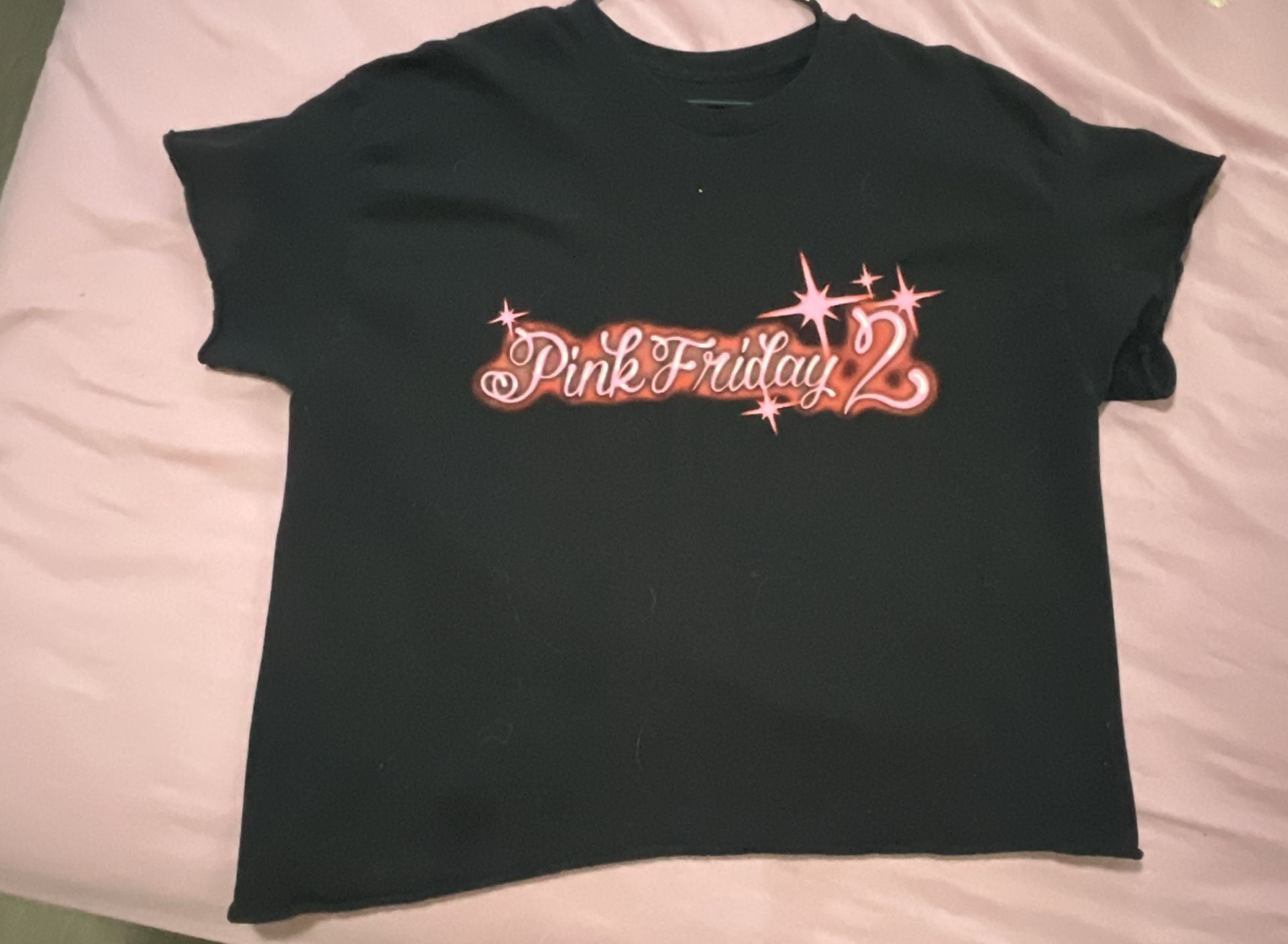Nicki Minaj Pink Friday 2 Airbrush Graphic T-Shirt Black 2