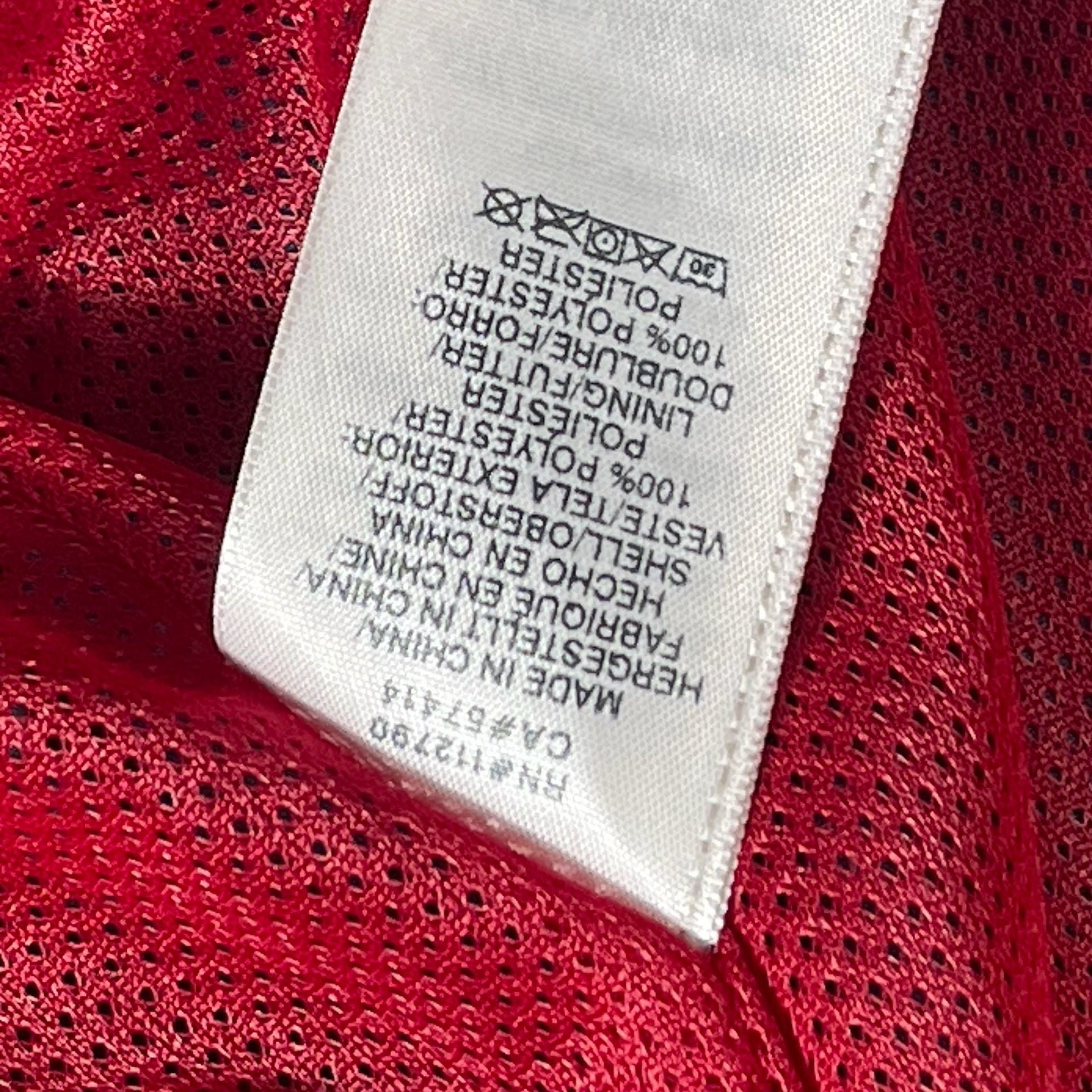 True Religion Color block Hooded Windbreaker Jacket Size L Red White Blue 7
