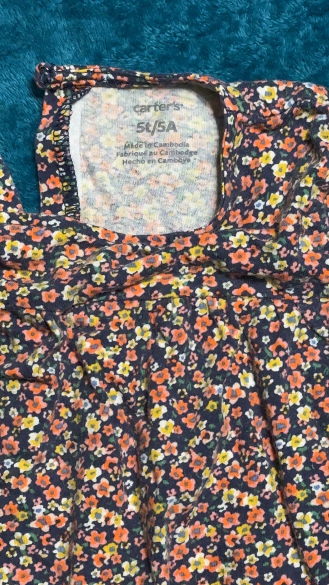 Carter's Floral Long Sleeve Shirt Size 5T 2