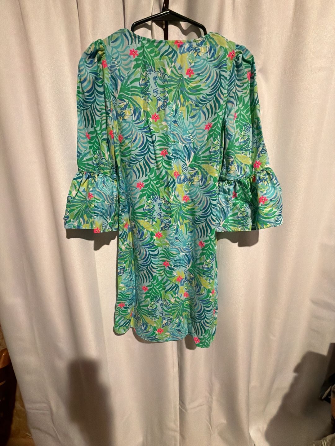 Lilly Pulitzer Hayes Dress Size 4 Green Blue Floral Print Mini Dress 4