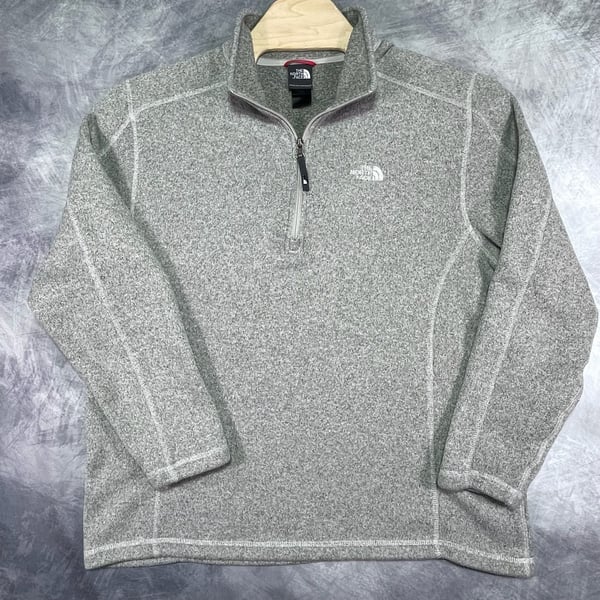 The North Face Fleece 1/4 Zip Pullover XL Gray Heather Sweater
