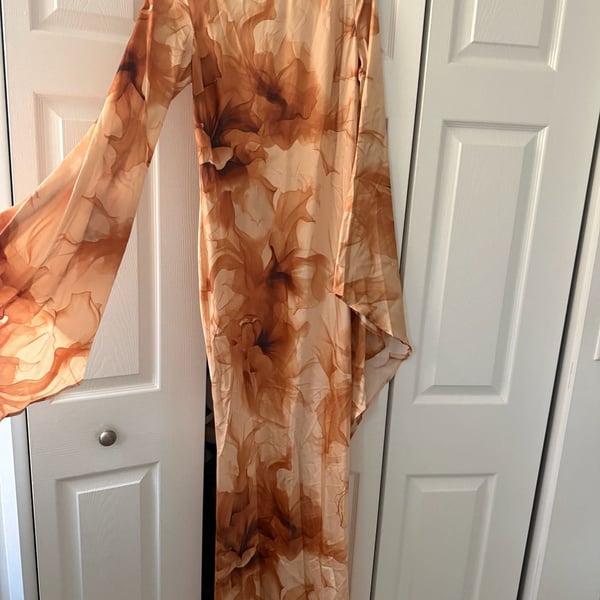 Long Sleeve Maxi Dress Orange