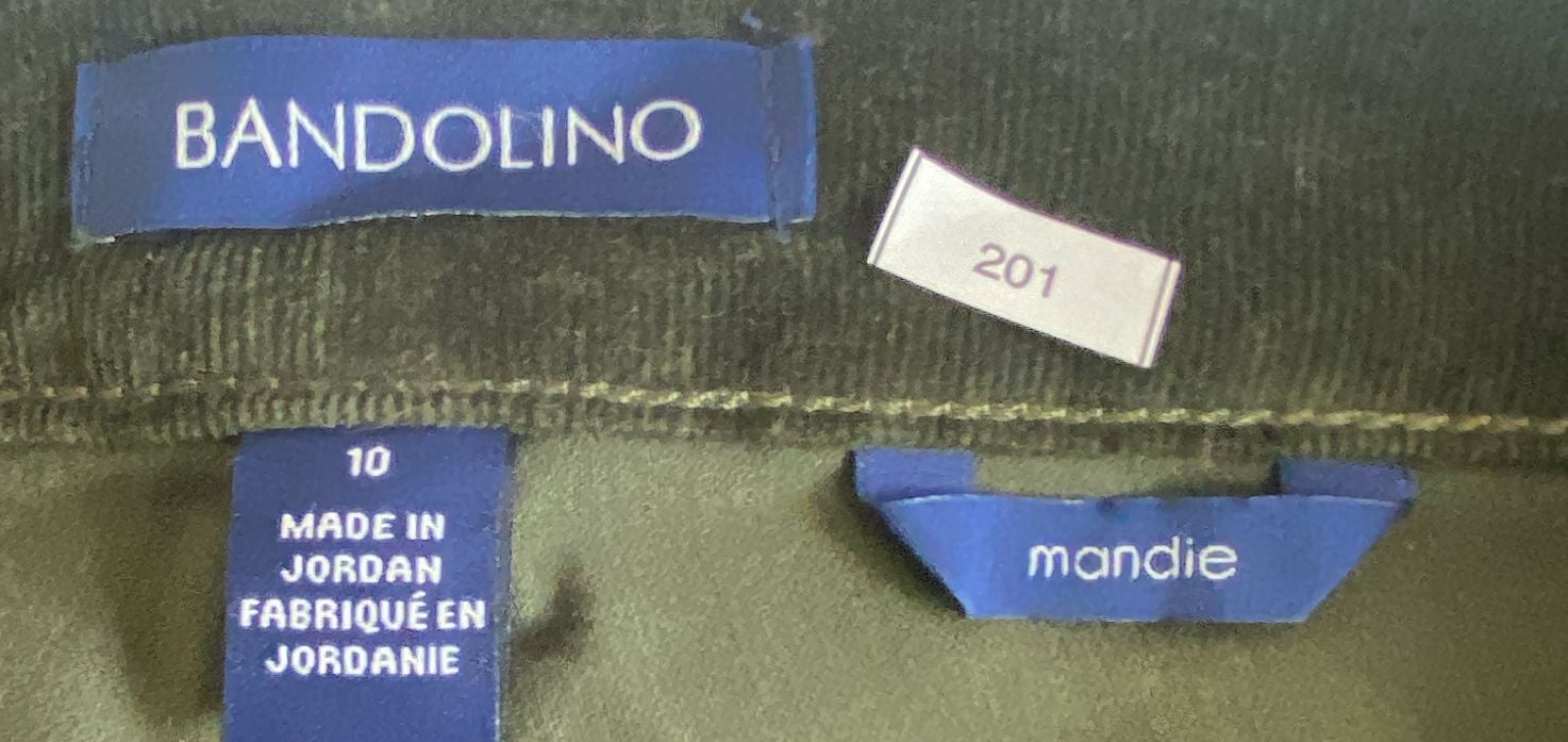 Earthcore Bandolino Mandie Corduroy Pants Size 10 Green 5