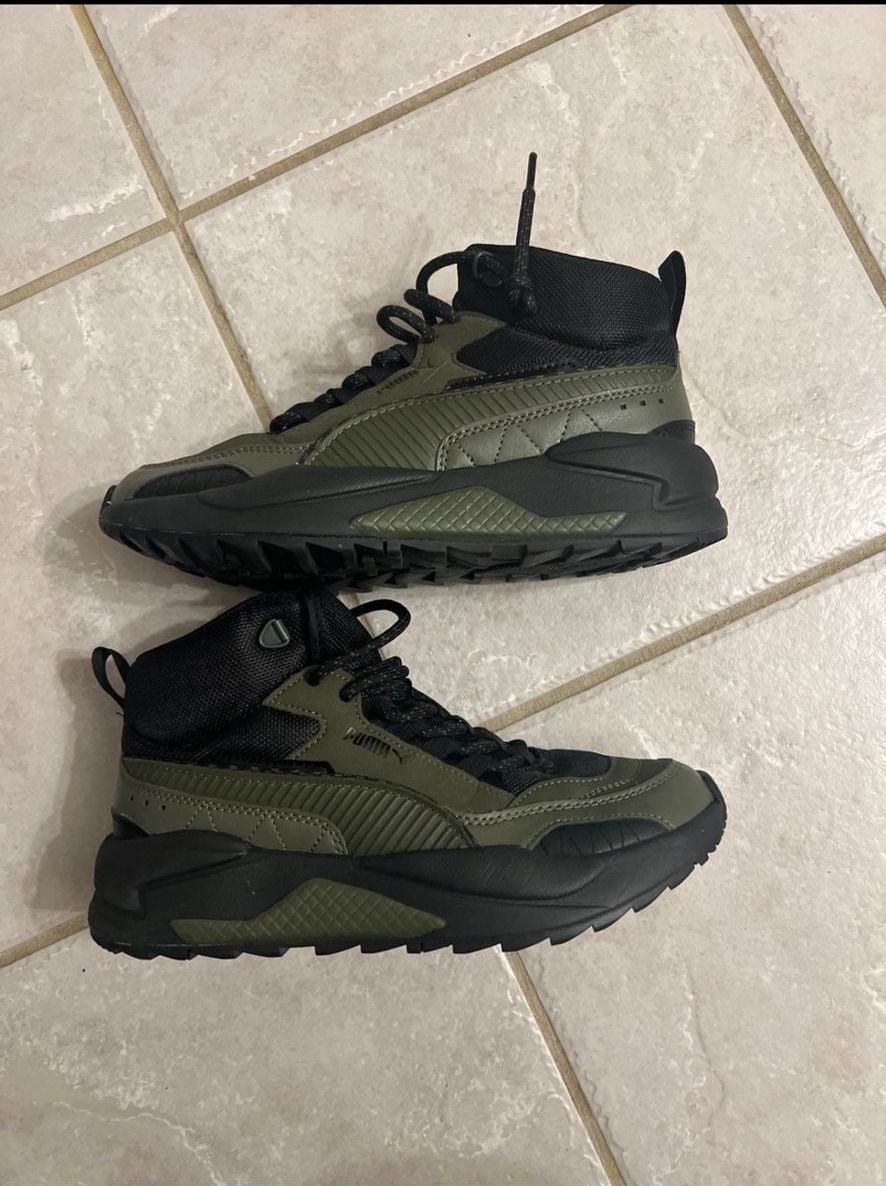 Puma X-Ray 2 Square Mid WTR Size 7 Green Black Sneaker Boots 2
