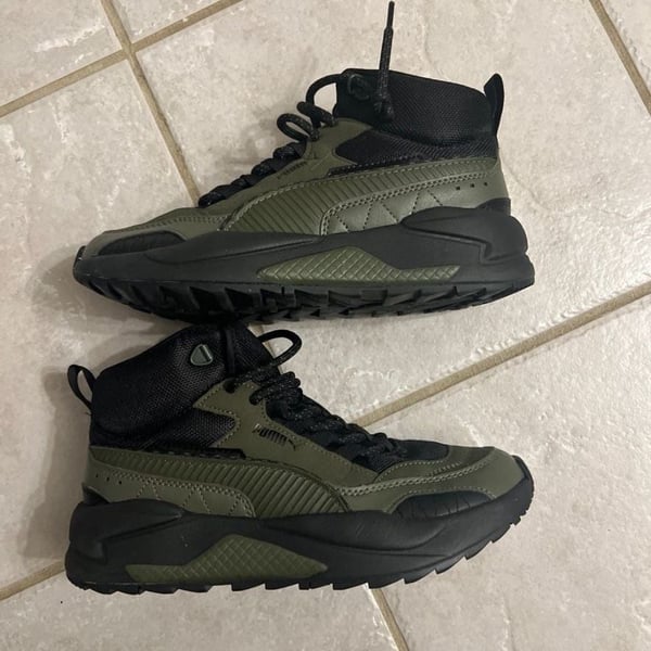 Puma X-Ray 2 Square Mid WTR Size 7 Green Black Sneaker Boots
