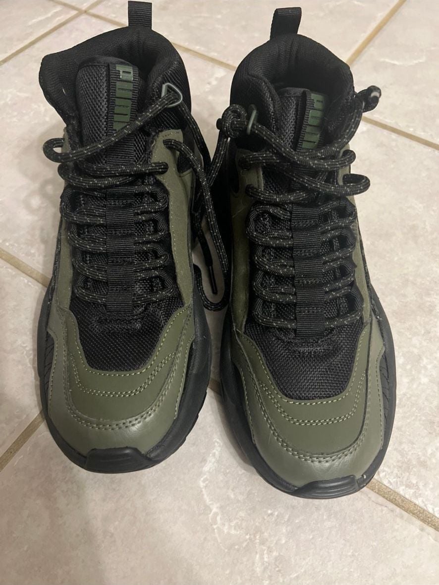 Puma X-Ray 2 Square Mid WTR Size 7 Green Black Sneaker Boots 3