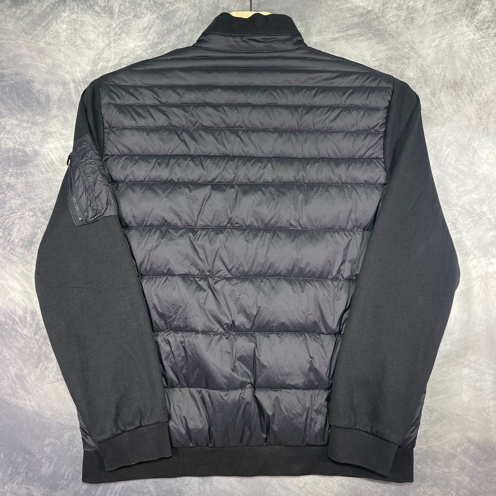 Polo Ralph Lauren Hybrid Bomber Jacket XL Black Puffer Down Full Zip 8