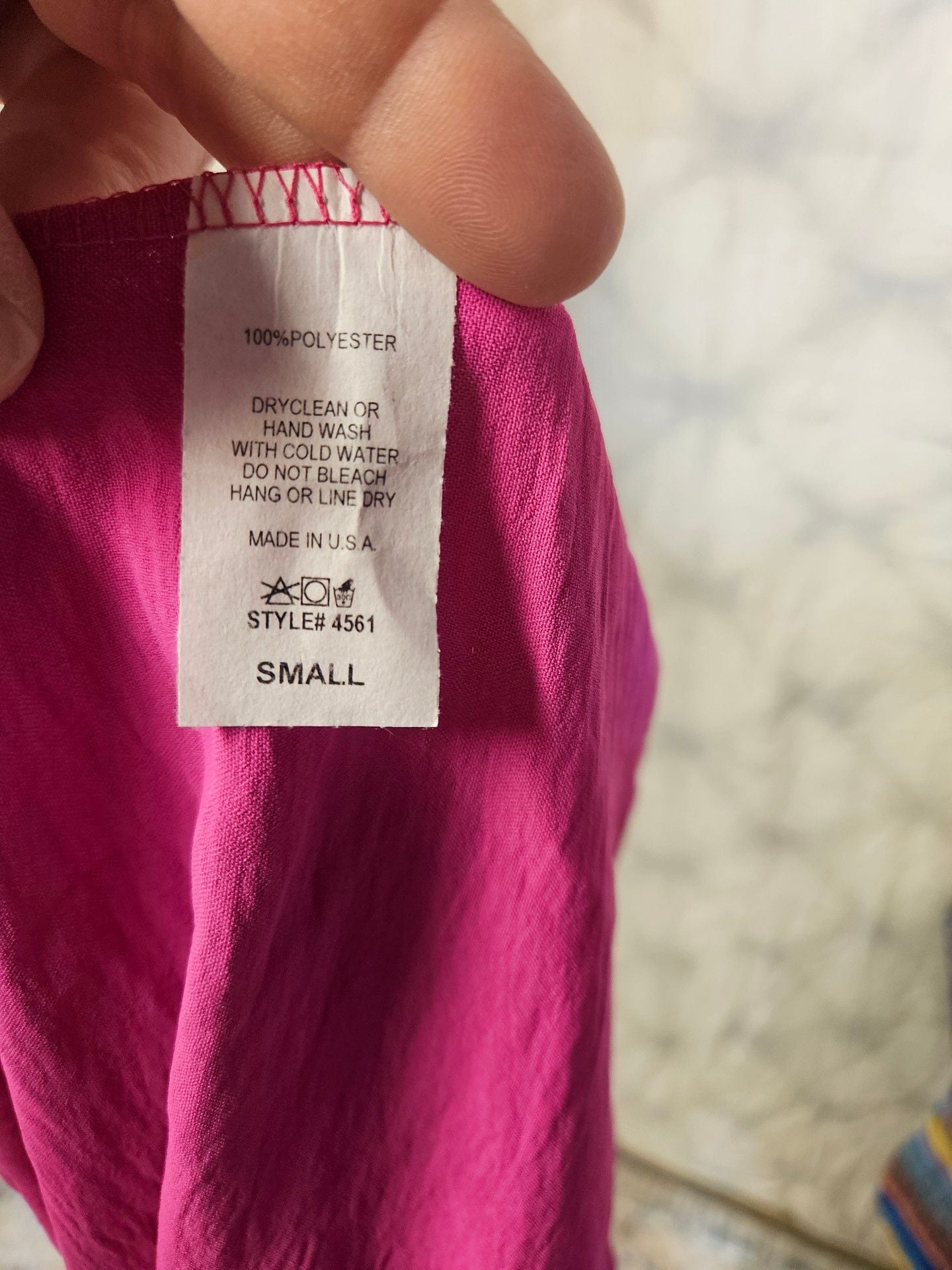 Entro V-Neck Blouse Size Small Hot Pink Short Sleeve Textured Top 7