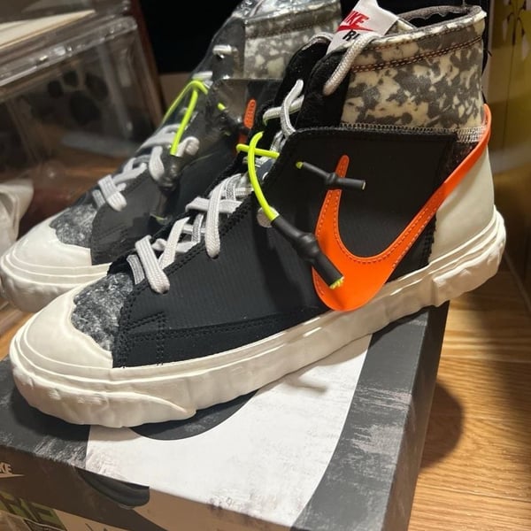 Nike Blazer Mid / Readymade Size 7 Black Total Orange