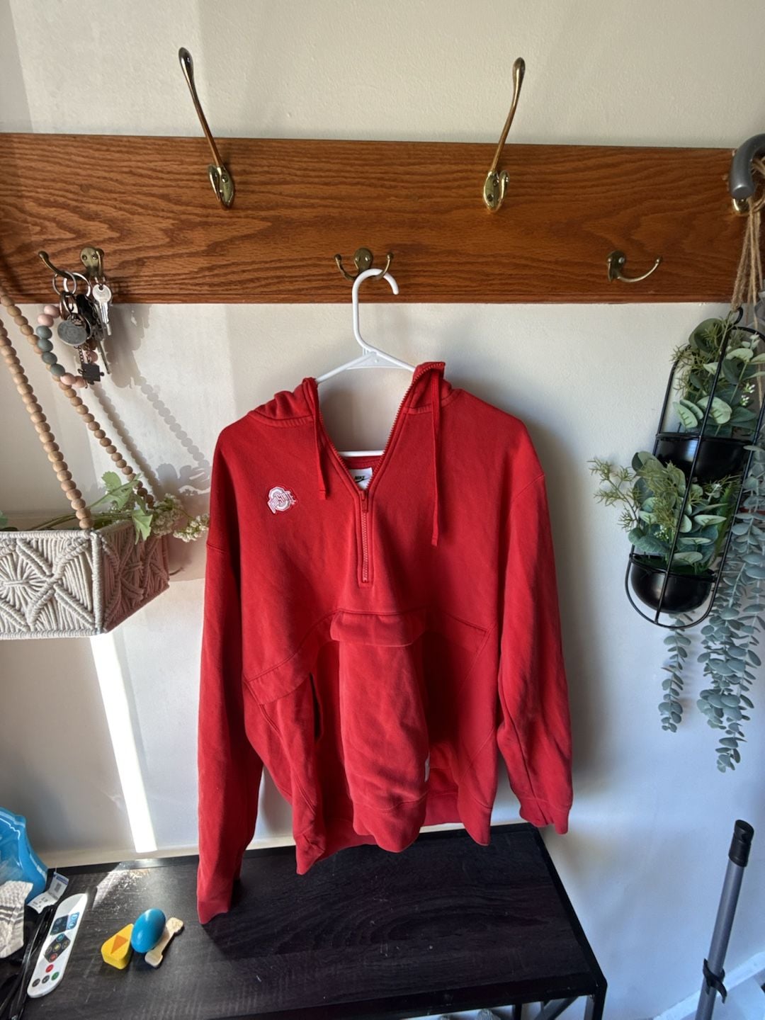 Modern style Nike Ohio State Buckeyes Size XL Red 1/4 Zip Hoodie 2