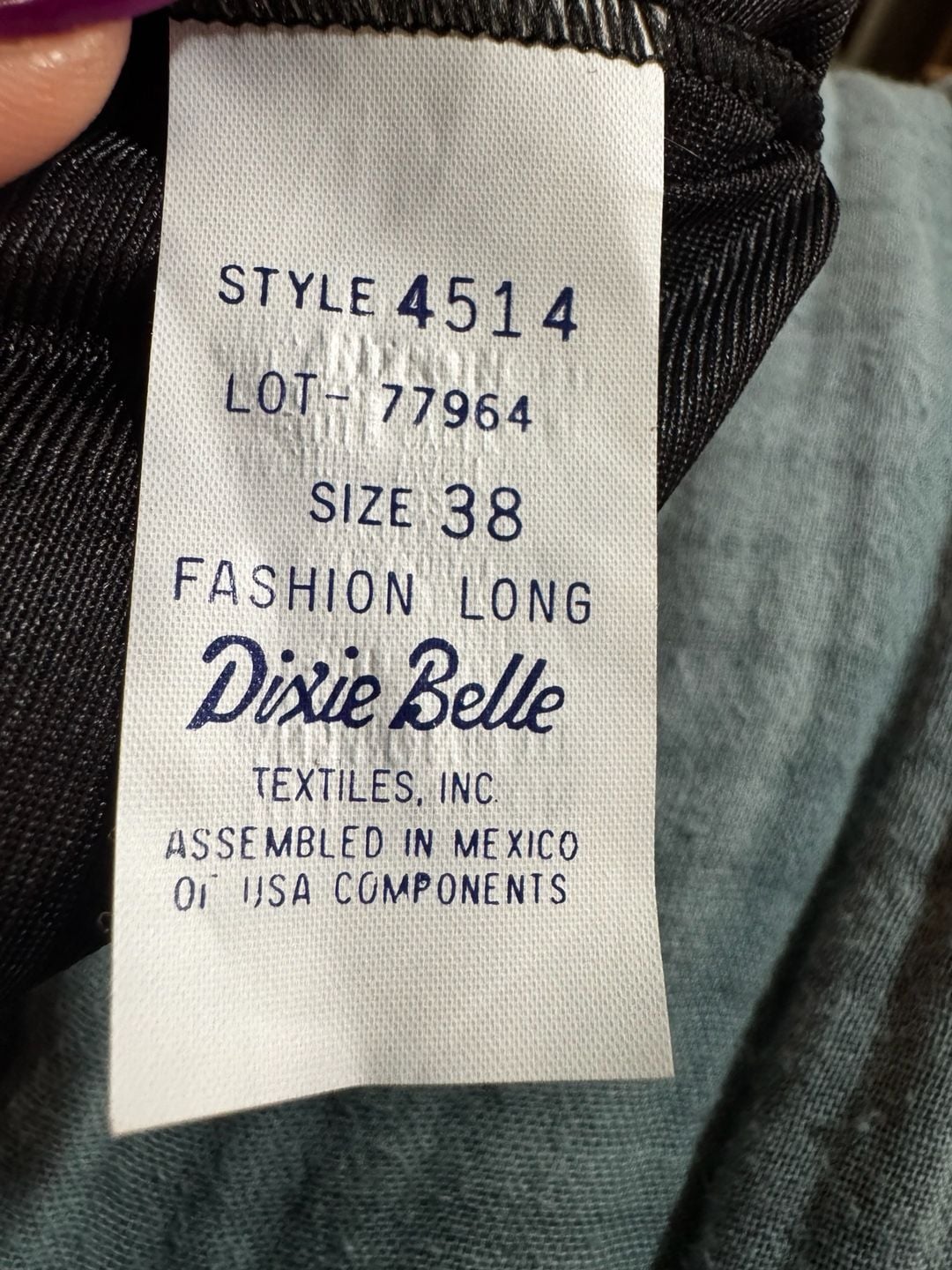 VTG Dixie Belle Slip Dress Style 4514 Size 38 Black Antron Nylon Lace 5