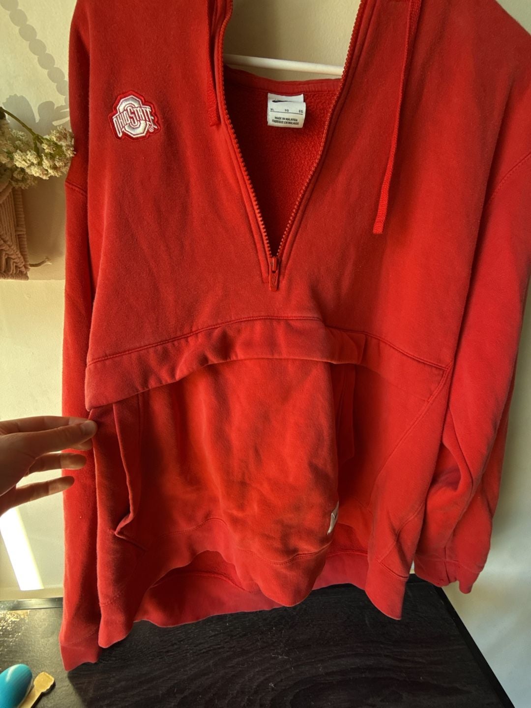 Modern style Nike Ohio State Buckeyes Size XL Red 1/4 Zip Hoodie 6