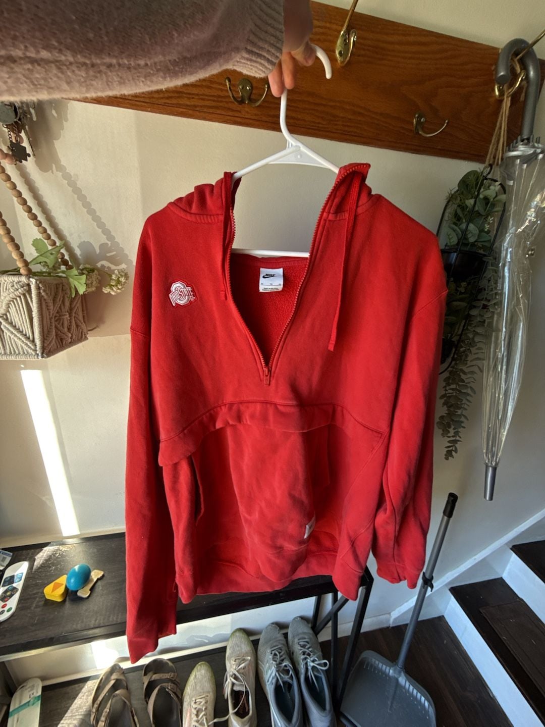 Modern style Nike Ohio State Buckeyes Size XL Red 1/4 Zip Hoodie 7