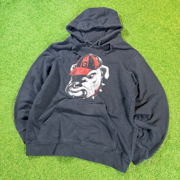 Fanatics Georgia Bulldogs Mascot Hoodie Size Medium Black Pullover