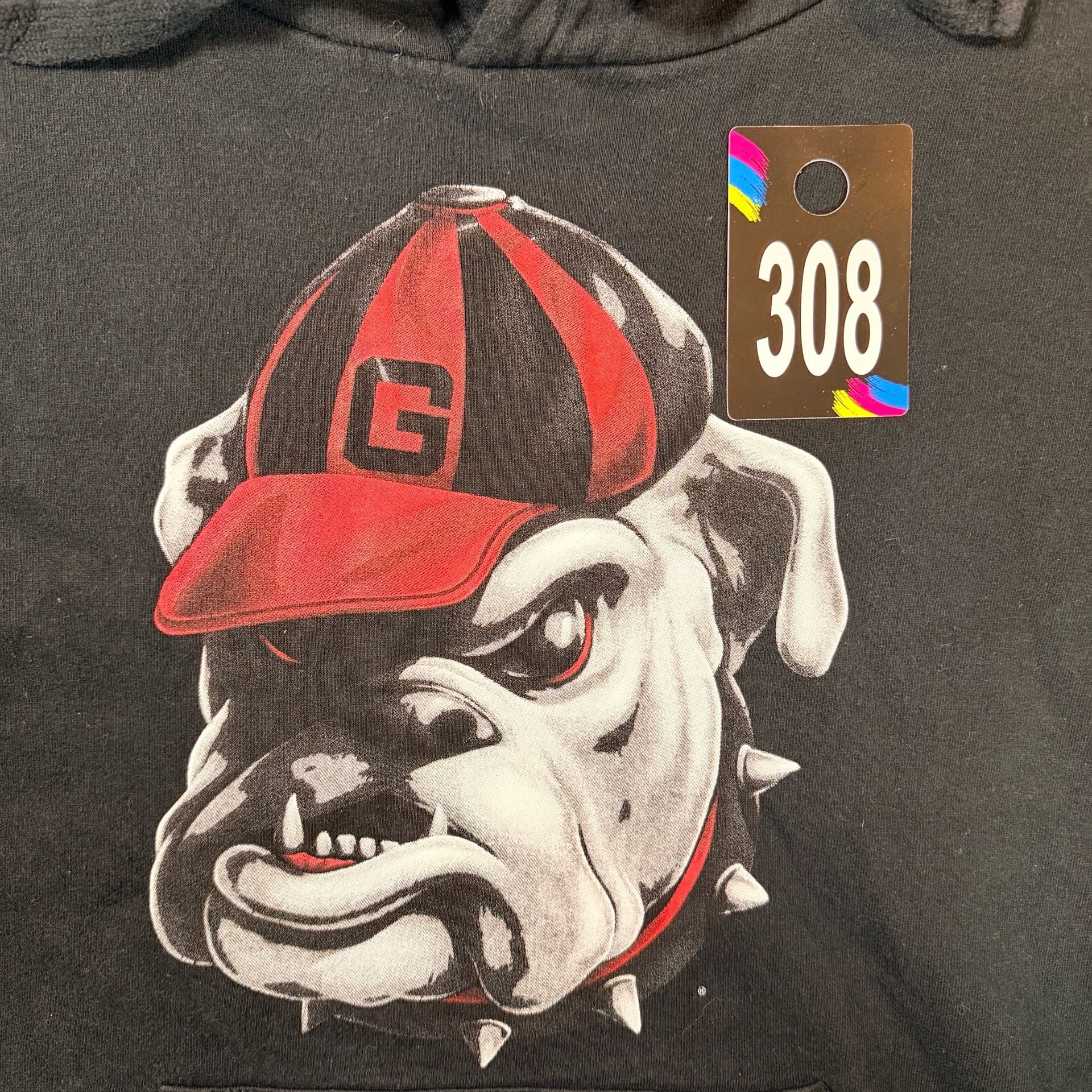 Fanatics Georgia Bulldogs Mascot Hoodie Size Medium Black Pullover 8