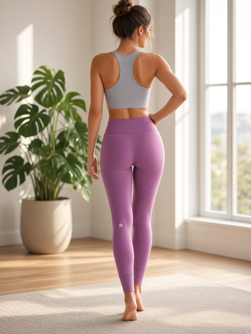 Alo Yoga Leggings Purple Heathered 2