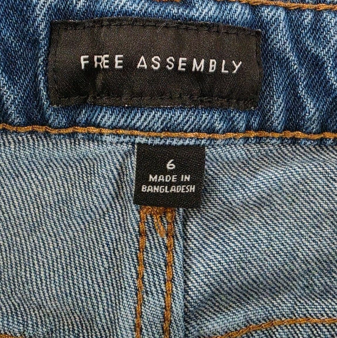 Free Assembly Wide Leg Jeans Size 6 Vintage Wash 4